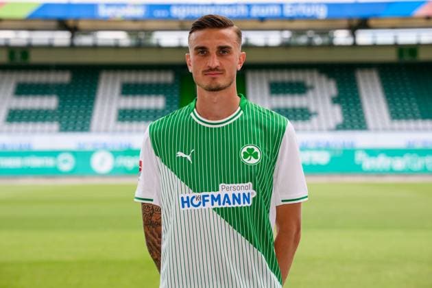 10 07 2025 SpVgg Greuther Fürth Kleeblatt Spielvereinigung 2 BL Soccer Bundesliga Season 2025 2026 Photo appointment Portrait appointment Presentation Press appointment Single photo Single photo Portrait Portrait Headshot Philipp Ziereis 4, SpVgg Greuther Fürth