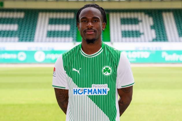10 07 2025 SpVgg Greuther Fürth Kleeblatt Spielvereinigung 2 BL Soccer Bundesliga Season 2025 2026 Photo appointment Portrait appointment Presentation Press appointment Single photo Single photo Portrait Portrait Headshot Noel Futkeu 9, SpVgg Greuther Fürth
