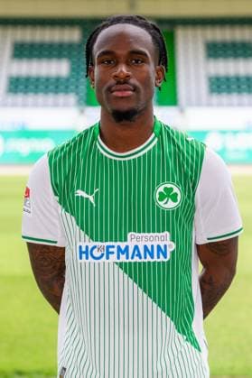 10 07 2025 SpVgg Greuther Fürth Kleeblatt Spielvereinigung 2 BL Soccer Bundesliga Season 2025 2026 Photo appointment Portrait appointment Presentation Press appointment Single photo Single photo Portrait Portrait Headshot Noel Futkeu 9, SpVgg Greuther Fürth