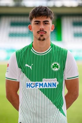 10 07 2025 SpVgg Greuther Fürth Kleeblatt Spielvereinigung 2 BL Soccer Bundesliga Season 2025 2026 Photo appointment Portrait appointment Presentation Press appointment Single photo Single photo Portrait Portrait Headshot Aaron Keller 16, SpVgg Greuther Fürth