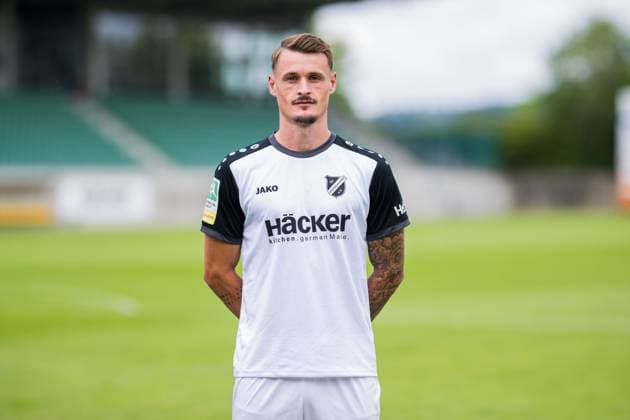 Niklas Szeleschus SV Rödinghausen Regionalliga West, portrait date 2025 2026 Rödinghausen North Rhine-Westphalia Germany Häcker Wiehenstadion