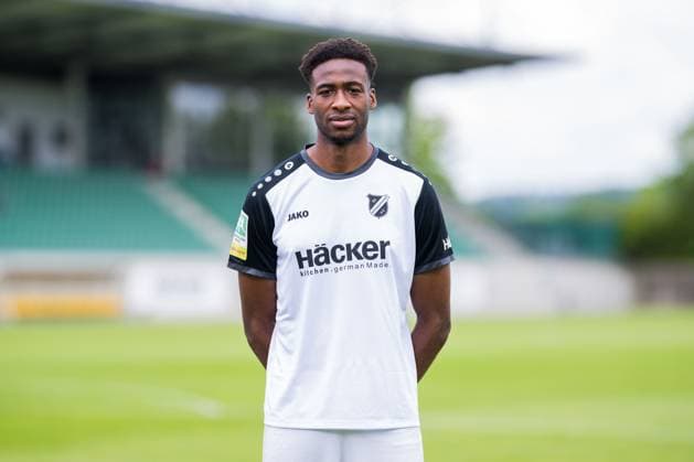 Cottrell Ezekwem SV Rödinghausen Regionalliga West, Porträttermin 2025 2026 Rödinghausen North Rhine-Westphalia Germany Häcker Wiehenstadion