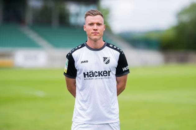 Marius Bauer SV Rödinghausen Regionalliga West, Porträttermin 2025 2026 Rödinghausen North Rhine-Westphalia Germany Häcker Wiehenstadion