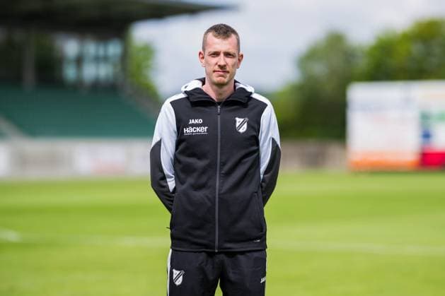Athletic trainer and physiotherapist Hannes Niemann SV Rödinghausen Regionalliga West, portrait date 2025 2026 Rödinghausen North Rhine-Westphalia Germany Häcker Wiehenstadion