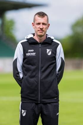 Athletic trainer and physiotherapist Hannes Niemann SV Rödinghausen Regionalliga West, portrait date 2025 2026 Rödinghausen North Rhine-Westphalia Germany Häcker Wiehenstadion