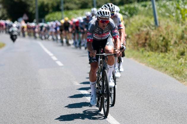 Tour de France 2025 Stage 7 MUR-DE-BRETAGNE GUERLEDAN, FRANCE - JULY 11 : Diller Silvan (SUI) of Alpecin - Deceuninck during stage 7 of the 112th edition of Tour de France an UCI World Tour 2.UWT cycling road race stage for Men Elite of 194 km with start in Saint-Malo and finish in Mur-de-Bretagne Guerledan on July 11, 2025 in Mur-de-Bretagne Guerledan, France, 11 07 2025 ( Motordriver Kenny Verfaillie - Mur-de-Bretagne Guerledan France  Copyright: xLucaxBettinix