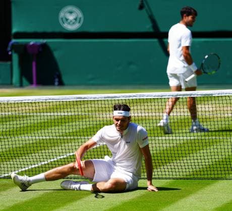Taylor Fritz and Carlos Alcaraz during their semi final match Wimbledon Tennis Championships, Day 12, The All England Lawn Tennis and Croquet Club, London, UK - 11 Jul 2025London The All England Lawn Tennis and United Kingdom  Copyright: xJavierxGarcia Shutterstockx 15392287ai