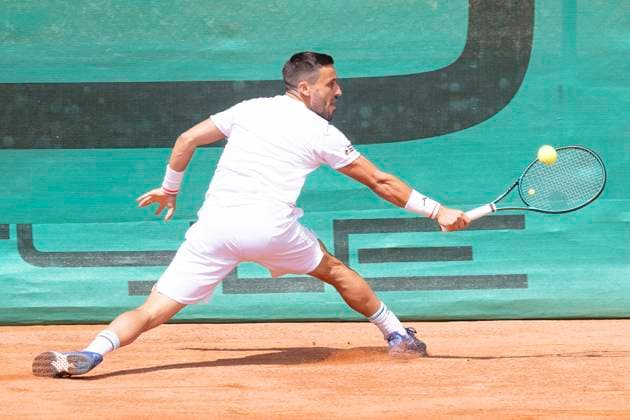 1 Tennis Bundesliga Men FTC Palmengarten TK GW Mannheim, 11 07 2025 Damir Dzumhur FTC Palmengarten , FTC Palmengarten TK GW Mannheim, Frankfurt, FTC Palmengarten, 11 7 2025 Copyright: xBEAUTIFULxSPORTS Gawlikx