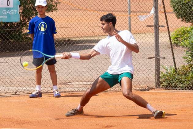 1 Tennis Bundesliga Men FTC Palmengarten TK GW Mannheim, 11 07 2025 Adolfo Daniel Vallejo TK GW Mannheim , FTC Palmengarten TK GW Mannheim, Frankfurt, FTC Palmengarten, 11 7 2025 Copyright: xBEAUTIFULxSPORTS Gawlikx