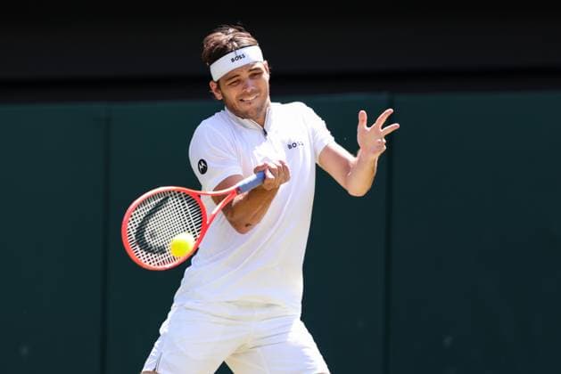 Taylor Fritz USA , Mens Singles, Gentlemen s Singles Tennis Wimbledon 2025 Grand Slam ITF ATP WTA AELTC London Great Britain 11 July 2025 Copyright: xJuergenxHasenkopfx