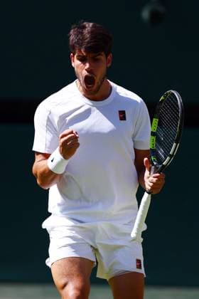 Carlos Alcaraz during his semi final match Wimbledon Tennis Championships, Day 12, The All England Lawn Tennis and Croquet Club, London, UK - 11 Jul 2025London The All England Lawn Tennis and United Kingdom  Copyright: xJamesxMarsh Shutterstockx 15392288ca