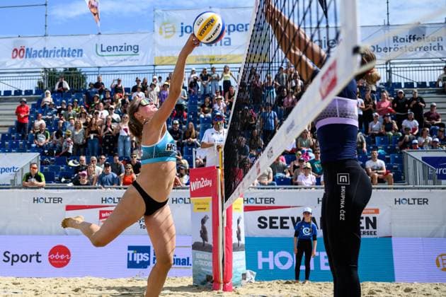Beach volleyball, Beachvolleyball - Pro Beach Battle Masters SEEWALCHEN,AUSTRIA,11.JUL.25 - BEACH VOLLEYBALL - Beach Volleyball Tour PRO, Pro Beach Battle Masters Litzlberg. Image shows Sara Neiss (AUT).  GEPAxpictures xDanielaxMoser