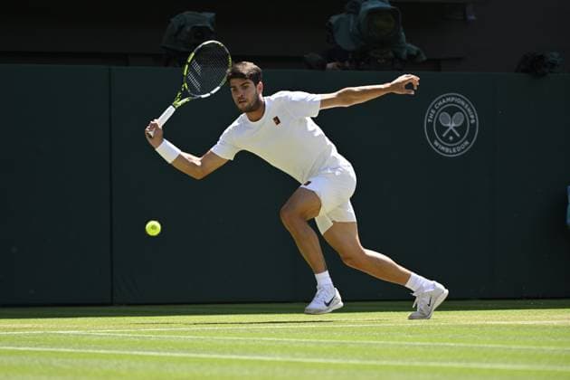 Tennis : Wimbledon -2025 - ITF - Tennis - Wimbledon - ITF - Carlos Alcaraz - Espagne GB  Copyright: xChryslenexCaillaudx xPznewsx