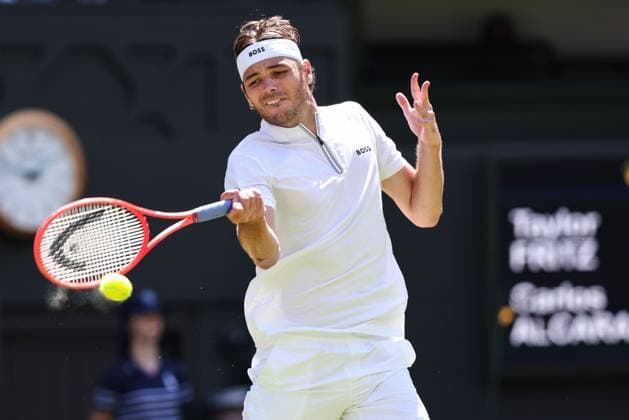 Taylor Fritz USA , Mens Singles, Gentlemen s Singles Tennis Wimbledon 2025 Grand Slam ITF ATP WTA AELTC London Great Britain 11 July 2025 Copyright: xJuergenxHasenkopfx