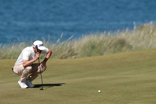 UK: The Genesis Scottish Open at The Renaissance Club, North Berwick, Scotland on 11 July 2025: Pictured: Yannik Paul (Germany) on the 13th green during the second round of the Genesis Scottish Open 2025 at The Renaissance Club, North Berwick, Scotland North Berwick The Renaissance Club Scotland Copyright: xAlexxToddx