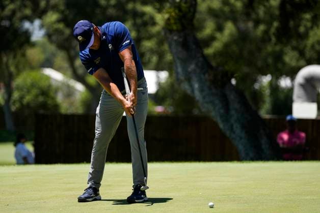July 11, 2025, Cadiz, Cadiz, SPAIN: Bryson Dechambeau of Crushers team in actions during day one of the LIV Golf Andalucia at Golf Club Royal of Valderrama on July 11, 2025 in Cadiz, Spain. Cadiz SPAIN - ZUMAa181 20250711_zaa_a181_028 Copyright: xJoaquinxCorcherox
