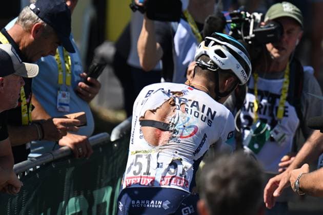 11-07-2025 Tour De France; Tappa 07 Saint-malo - Mur De Bretagne; 2025, Bahrain - Victorious; Buitrago Sanchez, Santiago; Mur De Bretagne; 