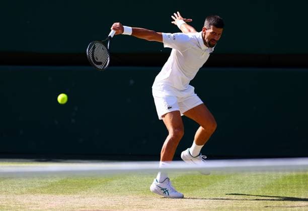 Novak Djokovic during his semi final match Wimbledon Tennis Championships, Day 12, The All England Lawn Tennis and Croquet Club, London, UK - 11 Jul 2025London The All England Lawn Tennis and United Kingdom  Copyright: xJamesxMarsh Shutterstockx 15392288eo