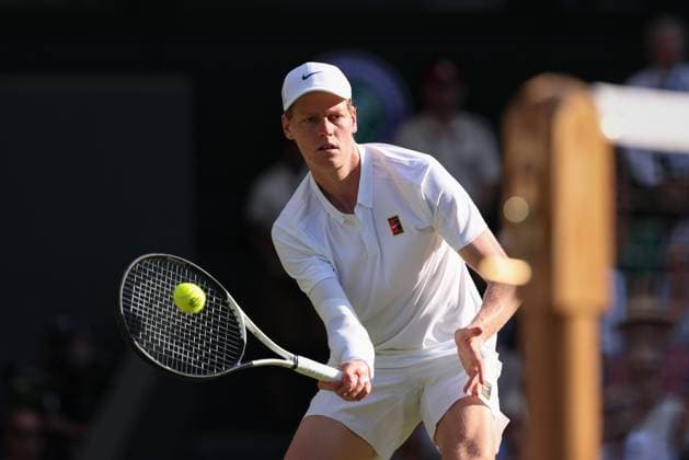 Jannik Sinner ITA , Mens Singles, Gentlemen s Singles Tennis Wimbledon 2025 Grand Slam ITF ATP WTA AELTC London Great Britain 11 July 2025 Copyright: xJuergenxHasenkopfx