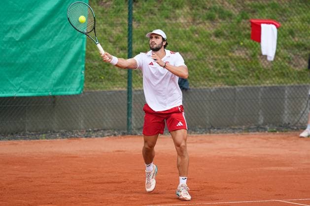 11 07 2025, xydrx, Cologne, Tennis, 1 Bundesliga Herren, Kölner THC Stadion Rot Weiss 1 TC Bredeney 1, Tennisanlage Olympiaweg Alejandro Noro Canas Kölner THC Stadion Rot Weiss 1 Nordrhein Westfahlen Germany