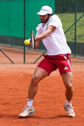 11 07 2025, xydrx, Cologne, Tennis, 1 Bundesliga Herren, Kölner THC Stadion Rot Weiss 1 TC Bredeney 1, Tennisanlage Olympiaweg Alejandro Noro Canas Kölner THC Stadion Rot Weiss 1 Nordrhein Westfahlen Germany