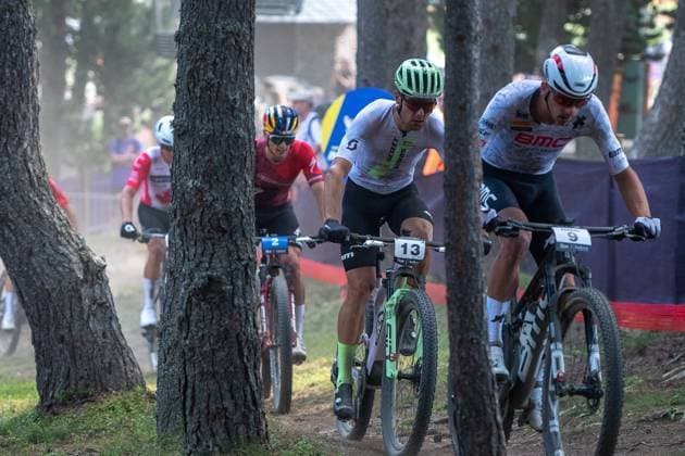 UCI Mountain Bike World Cup 2025 Cyclists compete in the CROSS-COUNTRY SHORT TRACK Men Elite during the UCI Mountain Bike World Cup Andorra 2025 in Pal Arinsal, Andorra, on July 11, 2025. Pal Andorra  Copyright: xMartinxSilvaxCosentinox originalFilename:silvacosentino-cyclists250711_npYFf.jpg
