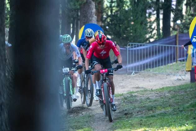 UCI Mountain Bike World Cup 2025 Christopher Blevins from the United States, representing the team Specialized Factory Racing, competes in the CROSS-COUNTRY SHORT TRACK Men Elite during the UCI Mountain Bike World Cup Andorra 2025 in Pal Arinsal, Andorra, on July 11, 2025. Pal Andorra  Copyright: xMartinxSilvaxCosentinox originalFilename:silvacosentino-christop250711_npNTp.jpg