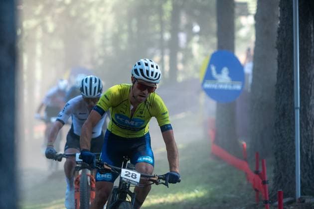 UCI Mountain Bike World Cup 2025 Cyclists compete in the CROSS-COUNTRY SHORT TRACK Men Elite during the UCI Mountain Bike World Cup Andorra 2025 in Pal Arinsal, Andorra, on July 11, 2025. Pal Andorra  Copyright: xMartinxSilvaxCosentinox originalFilename:silvacosentino-cyclists250711_npgzw.jpg