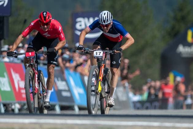 UCI Mountain Bike World Cup 2025 Cyclists compete in the CROSS-COUNTRY SHORT TRACK Men Elite during the UCI Mountain Bike World Cup Andorra 2025 in Pal Arinsal, Andorra, on July 11, 2025. Pal Andorra  Copyright: xMartinxSilvaxCosentinox originalFilename:silvacosentino-cyclists250711_np9Yp.jpg