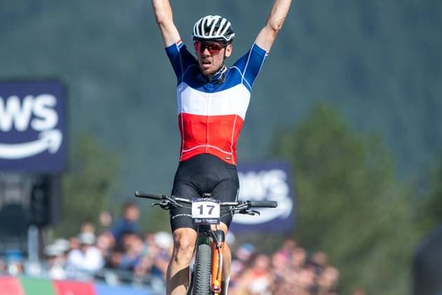 UCI Mountain Bike World Cup 2025 Luca Martin from France, representing the team Cannondale Factory Racing, competes in the CROSS-COUNTRY SHORT TRACK Men Elite during the UCI Mountain Bike World Cup Andorra 2025 in Pal Arinsal, Andorra, on July 11, 2025. Pal Andorra  Copyright: xMartinxSilvaxCosentinox originalFilename:silvacosentino-lucamart250711_npEMn.jpg