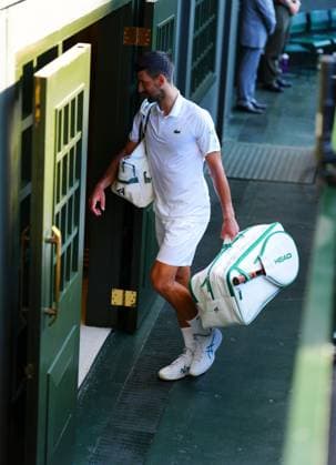 Novak Djokovic after his semi final defeat to Jannik Sinner Wimbledon Tennis Championships, Day 12, The All England Lawn Tennis and Croquet Club, London, UK - 11 Jul 2025London The All England Lawn Tennis and United Kingdom  Copyright: xJavierxGarcia Shutterstockx 15392287fw