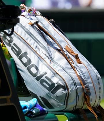 The Babolat racquet bag of Carlos Alcaraz Wimbledon Tennis Championships, Day 12, The All England Lawn Tennis and Croquet Club, London, UK - 11 Jul 2025London The All England Lawn Tennis and United Kingdom  Copyright: xJavierxGarcia Shutterstockx 15392287gk