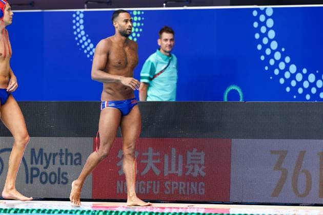 Max Irving of USA Canada v United States, Water polo, Wasserball Singapore 2025 World Aquatics Championships, OCBC Aquatic Centre, July 12, 2025, Singapore, Singapore.