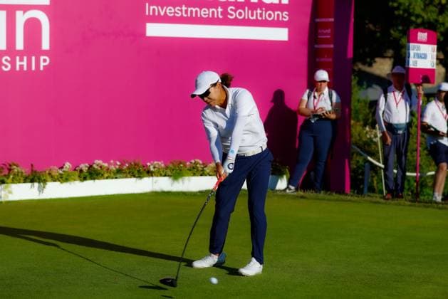 EVIAN-LES-BAINS, FRANCE - 11.07.2025: Ilhee Lee (KOR) of The Amundi Evian Championship at the Evian Resort Golf Club on July 11, 2025 in Evian-les-Bains, France.