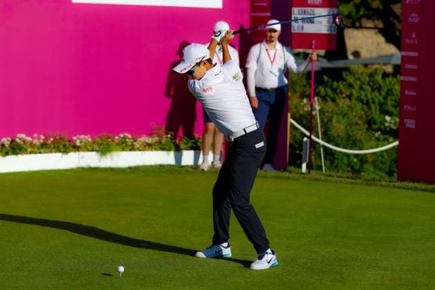 EVIAN-LES-BAINS, FRANCE - 11.07.2025: Hyo Joo Kim (KOR) of The Amundi Evian Championship at the Evian Resort Golf Club on July 11, 2025 in Evian-les-Bains, France.