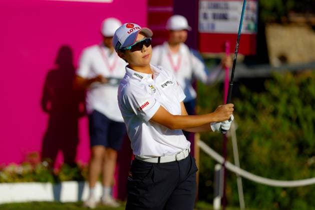 EVIAN-LES-BAINS, FRANCE - 11.07.2025: Hyo Joo Kim (KOR) of The Amundi Evian Championship at the Evian Resort Golf Club on July 11, 2025 in Evian-les-Bains, France.