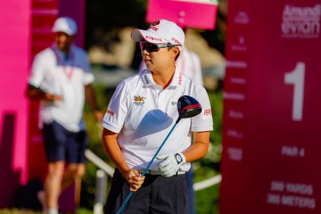 EVIAN-LES-BAINS, FRANCE - 11.07.2025: Hyo Joo Kim (KOR) of The Amundi Evian Championship at the Evian Resort Golf Club on July 11, 2025 in Evian-les-Bains, France.