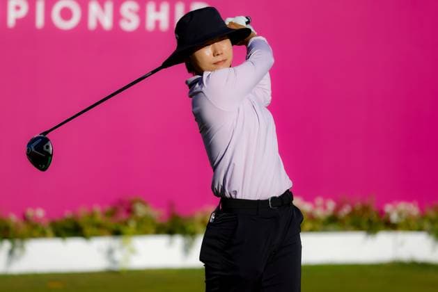 EVIAN-LES-BAINS, FRANCE - 11.07.2025: Somi Lee (KOR) of The Amundi Evian Championship at the Evian Resort Golf Club on July 11, 2025 in Evian-les-Bains, France.