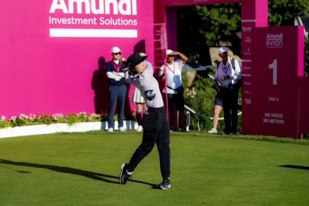EVIAN-LES-BAINS, FRANCE - 11.07.2025: Somi Lee (KOR) of The Amundi Evian Championship at the Evian Resort Golf Club on July 11, 2025 in Evian-les-Bains, France.