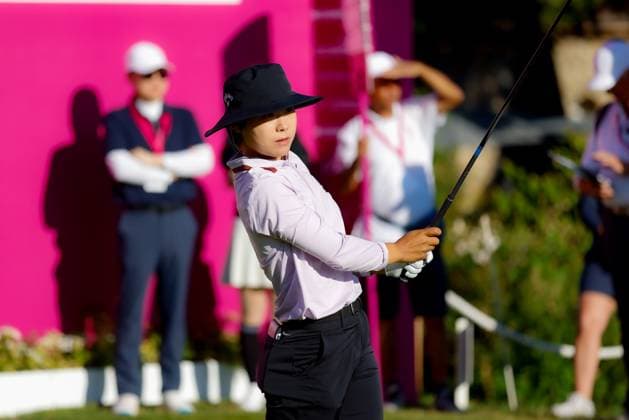 EVIAN-LES-BAINS, FRANCE - 11.07.2025: Somi Lee (KOR) of The Amundi Evian Championship at the Evian Resort Golf Club on July 11, 2025 in Evian-les-Bains, France.