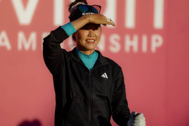 EVIAN-LES-BAINS, FRANCE - 11.07.2025: Grace Kim (AUS) of The Amundi Evian Championship at the Evian Resort Golf Club on July 11, 2025 in Evian-les-Bains, France.