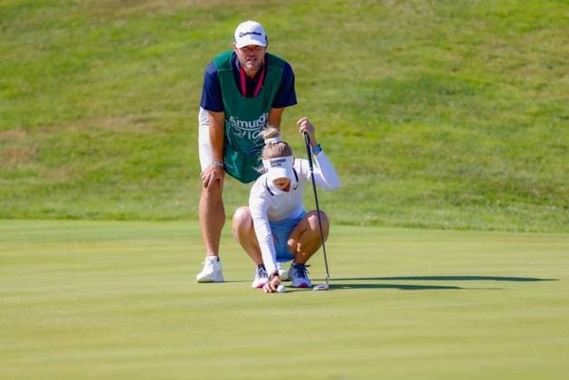 EVIAN-LES-BAINS, FRANCE - 11.07.2025: Nelly Korda (USA) of The Amundi Evian Championship at the Evian Resort Golf Club on July 11, 2025 in Evian-les-Bains, France.