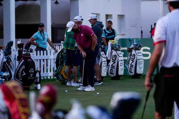 July 12, 2025, Cadiz, Cadiz, SPAIN: Jon Rahm of Legion XIII team practice on putting green during day one resume game for weather yesterday of the LIV Golf Andalucia at Golf Club Royal of Valderrama on July 12, 2025 in Cadiz, Spain. Cadiz SPAIN - ZUMAa181 20250712_zaa_a181_002 Copyright: xJoaquinxCorcherox