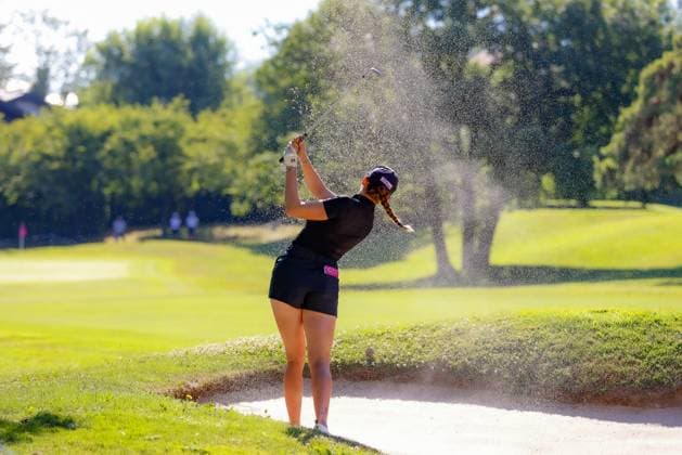 EVIAN-LES-BAINS, FRANCE - 11.07.2025: Nataliya Guseva (RUS) of The Amundi Evian Championship at the Evian Resort Golf Club on July 11, 2025 in Evian-les-Bains, France.