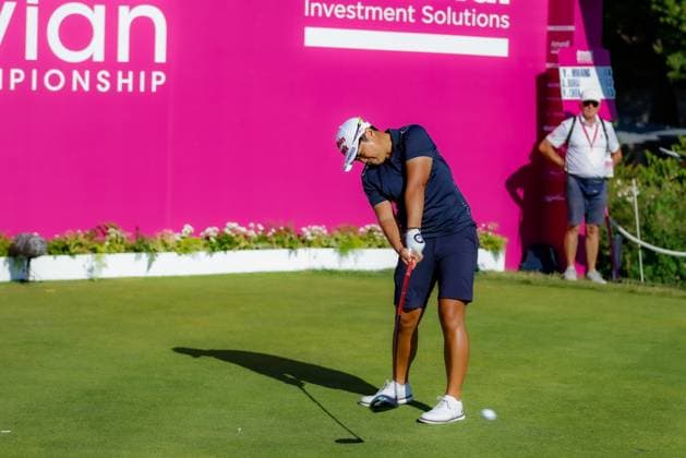 EVIAN-LES-BAINS, FRANCE - 11.07.2025: Peiyun Chien (TRE) of The Amundi Evian Championship at the Evian Resort Golf Club on July 11, 2025 in Evian-les-Bains, France.