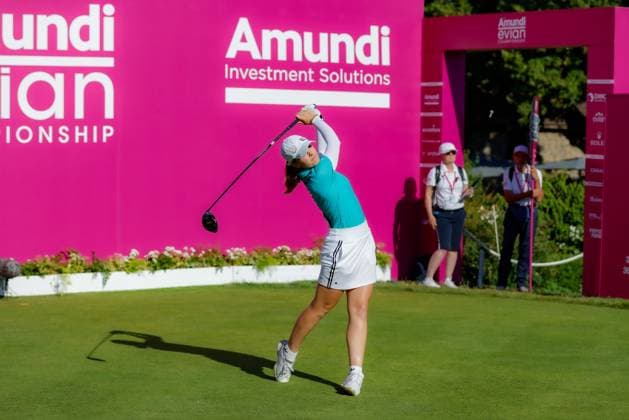 EVIAN-LES-BAINS, FRANCE - 11.07.2025: Benedetta Moresco (ITA) of The Amundi Evian Championship at the Evian Resort Golf Club on July 11, 2025 in Evian-les-Bains, France.