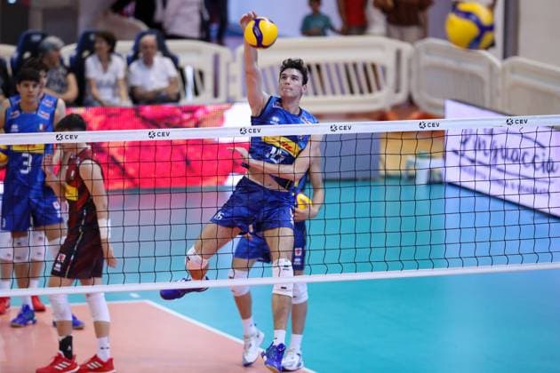 Marco Valbusa (Italy) during Men s U22 European Championship, EM, Europameisterschaft Qualification Tournament - Italy vs England, Events in Cisterna Latina, Italy, July 11 2025  Copyright: xLuigixMariani IPAxSportx xipa-agency.netx xx IPA_60289657 IPA_Agency_IPA60289657