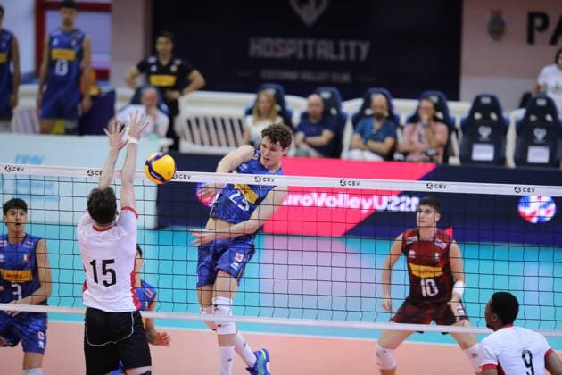 Mati Pardo (Italy) during Men s U22 European Championship, EM, Europameisterschaft Qualification Tournament - Italy vs England, Events in Cisterna Latina, Italy, July 11 2025  Copyright: xLuigixMariani IPAxSportx xipa-agency.netx xx IPA_60289661 IPA_Agency_IPA60289661