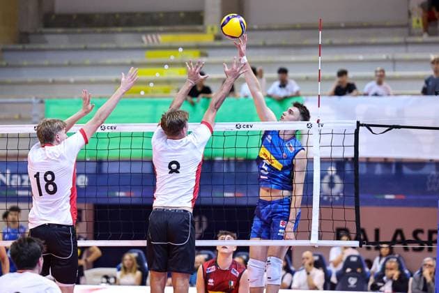 VOLLEY - Evento - Men s U22 European Championship, EM, Europameisterschaft Qualification Tournament - Italy vs England Lorenzo Magliano (Italy) during Men s U22 European Championship Qualification Tournament - Italy vs England, Events in Cisterna Latina, Italy, July 11 2025 Cisterna Latina Italy  Copyright: xIPAxSport ABACAx