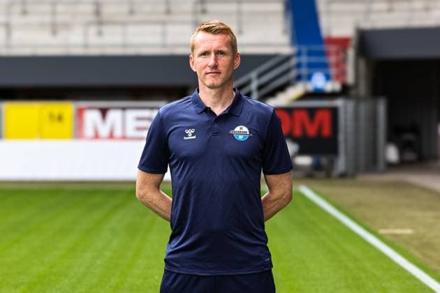 Goalkeeper coach Nico Burchert, SC Paderborn 2 Soccer Bundesliga portrait appointment 2 BL 2025 2026 official photo appointment SC Paderborn in the Home Deluxe Arena in Paderborn portrait, portrait, single picture, Germany, soccer, men, GER, 11 07 2025 Christian Schroedter